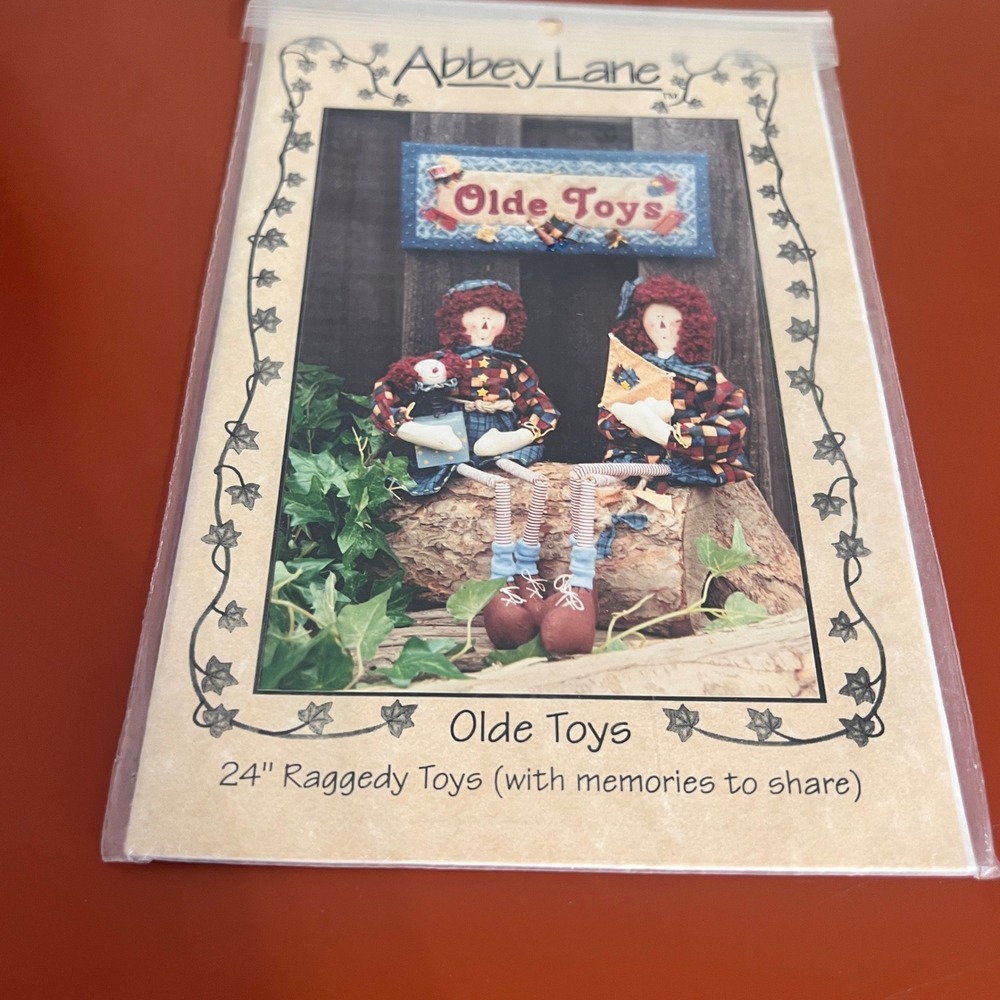Abbey Lane Olde Toys 24 Inch Raggedy Doll Sewing Pattern 142 Valarie Seaman 1998